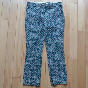 J Crew Retro Patterned Pants Khakis Size 0